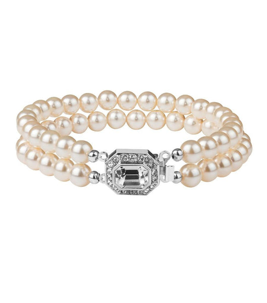 Vintage Inspired Two String Pearl Bracelet, bracelet - Katherine Swaine