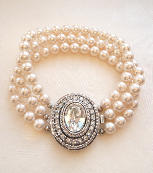 1950s Inspired Three String Bracelet, bracelet - Katherine Swaine