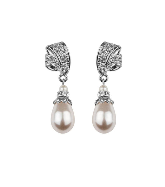 Antique Inspired Pearl Drop Earrings, earrings - Katherine Swaine