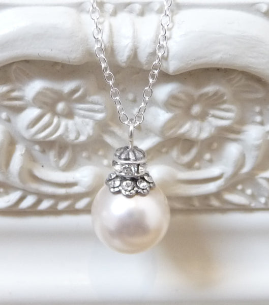 Antique Silver Embellished Pendant Necklace, Necklace - Katherine Swaine