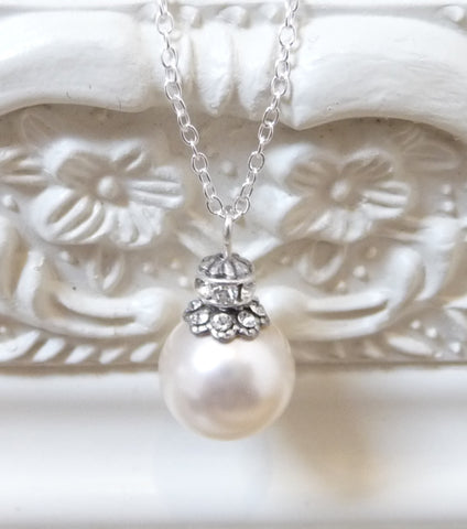 Antique Silver Embellished Pendant Necklace, Necklace - Katherine Swaine