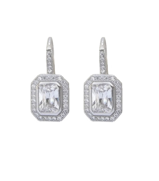 Vintage Style Cubic Zirconia Lever Back Earrings, earrings - Katherine Swaine