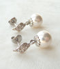 Cubic Zirconia Pearl Drop Earrings, earrings - Katherine Swaine