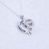 Double Heart Silver Pendant Necklace, Necklace - Katherine Swaine
