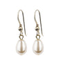 Gold Teardrop Pearl Hook Earrings, earrings - Katherine Swaine