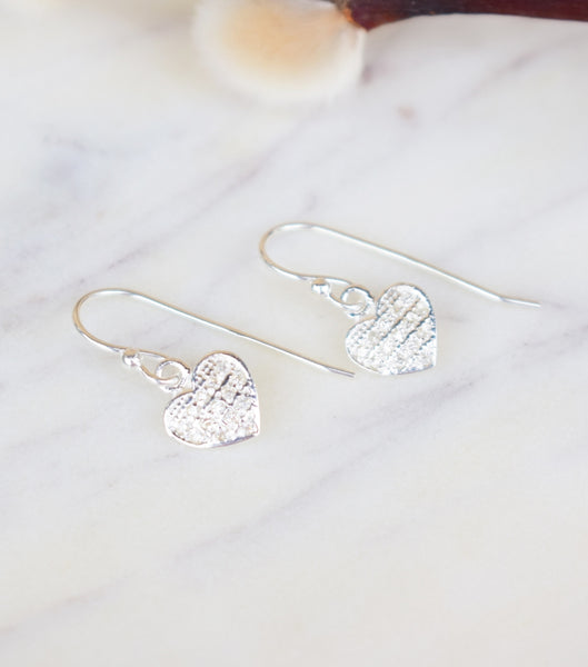 Heart Pave Drop Earrings, earrings - Katherine Swaine