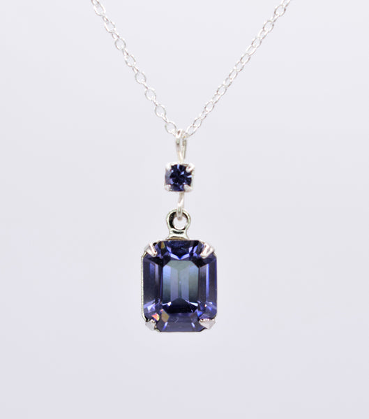 Tanzanite Crystal Pendant Necklace