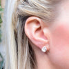 Silver Teardrop Cubic Zirconia Stud Earrings, earrings - Katherine Swaine
