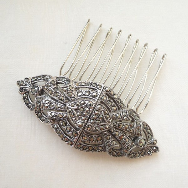 Vintage Marcasite Hair Comb *SOLD*, Hair Comb - Katherine Swaine