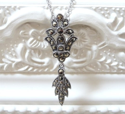 Vintage Marcasite Necklace *SOLD*, Necklace - Katherine Swaine