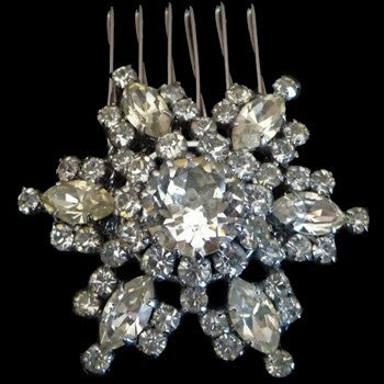 Vintage Snowflake Hair Comb *SOLD*, Hair Comb - Katherine Swaine