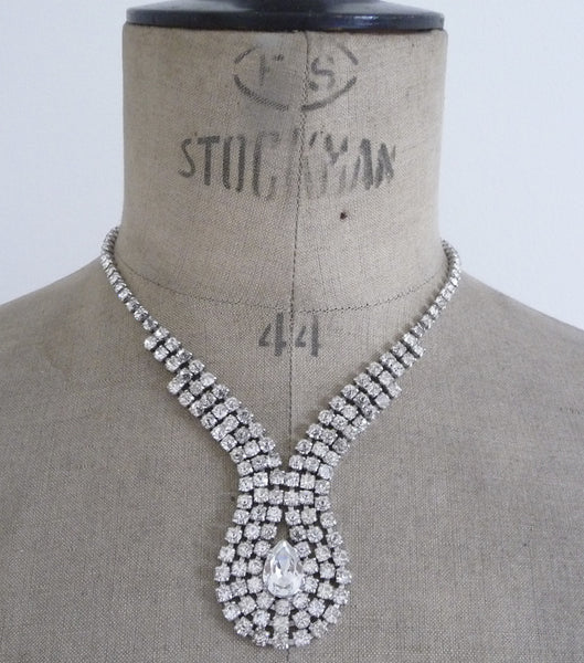 Vintage Diamante Necklace, Necklace - Katherine Swaine