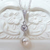 Crystal And Pearl Drop Pendant Necklace, Necklace - Katherine Swaine