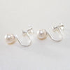 Pearl Sterling Silver Screw Back Earrings, earrings - Katherine Swaine
