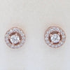 Rose Gold Cubic Zirconia Stud Earrings, earrings - Katherine Swaine