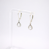 Clear Crystal Teardrop Leverback Earrings