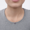Rose Gold Plated Amethyst Purple Teardrop Birthstone Necklace