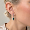 925 Sterling Silver Emerald Green Marquise Earrings