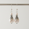 Filigree And Pearl Fish Hook Earrings
