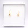 Gold Plated Clear Cubic Zirconia Heart Drop Earrings