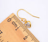 Gold Plated Clear Cubic Zirconia Heart Drop Earrings