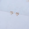 Open Heart 9ct Gold Stud Earrings