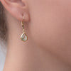 Light Peridot Green Teardrop Earrings