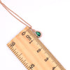 Rose Gold Plated Emerald Green Teardrop Birthstone Necklace
