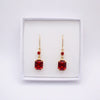 Ruby Vintage Crystal Leverback Earrings
