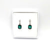 Emerald Green Crystal Clip on Earrings