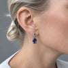 Tanzanite Crystal Clip On Earrings