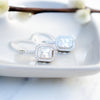 Vintage Style Cubic Zirconia Lever Back Earrings