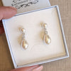 Vintage Style Pearl Drop Earrings