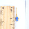 Sapphire Blue Marquise Leverback Earrings