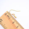 Gold Plated Clear Cubic Zirconia Rectangle Drop Earrings