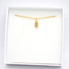 Gold Plated Clear Cubic Zirconia Rectangle Necklace