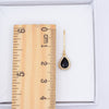 Black Teardrop Leverback Earrings