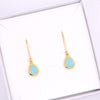 Turquoise Blue Teardrop Leverback Earrings