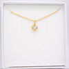 Gold Plated Clear Cubic Zirconia Heart Necklace