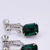 Emerald Green Crystal Clip on Earrings
