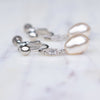 Pearl Deco Inspired Clip On Earrings
