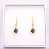 Amethyst Purple Long Teardrop Hook Earrings