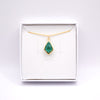 Green Deco Droplet Pendant Necklace