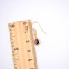Amethyst Purple Long Teardrop Hook Earrings