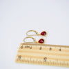 Garnet Red Teardrop Earrings