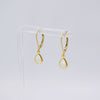White Opal Teardrop Leverback Earrings