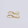 White Opal Teardrop Leverback Earrings