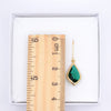 Green Deco Droplet Leverback Earrings