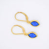 Sapphire Blue Marquise Leverback Earrings