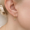 Gold Plated Clear Cubic Zirconia Rectangle Drop Earrings